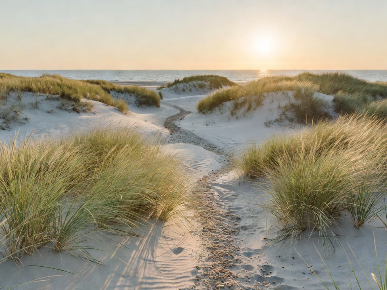 Fietspad door de duinen bij Domburg