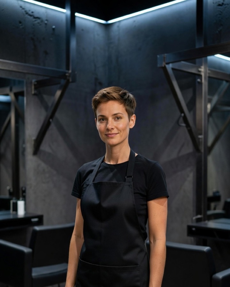 Noa Vermeulen, eigenaresse van Kapsalon Nox